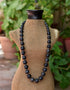 Blue Pottery Full Bead Necklace (Black)
